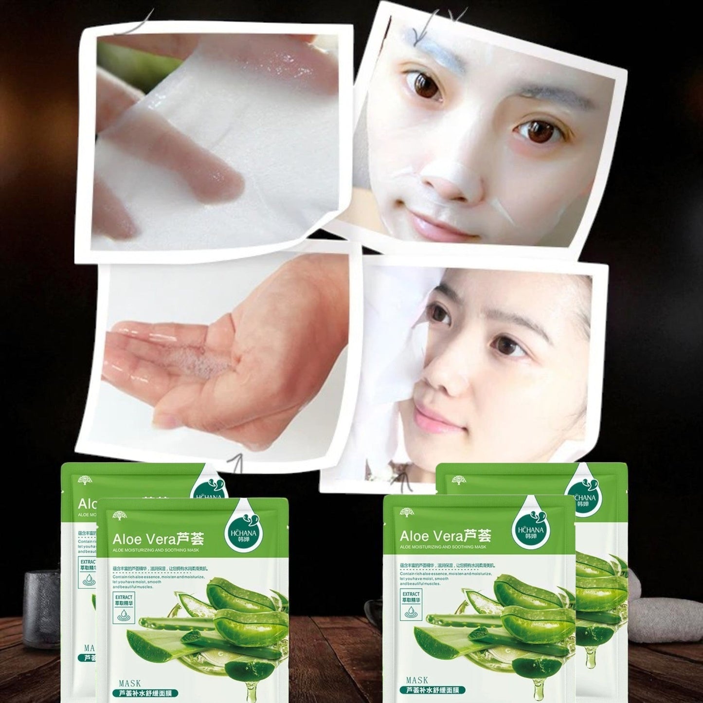 Masque Facial - GlowSkinSheet™ - Aloe Vera - Liftemagic