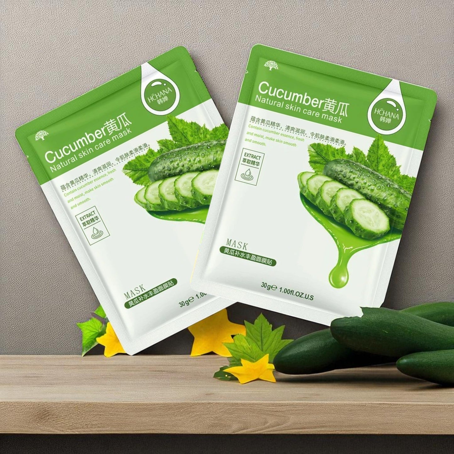 Masque Facial - GlowSkinSheet™ - Concombre - Liftemagic